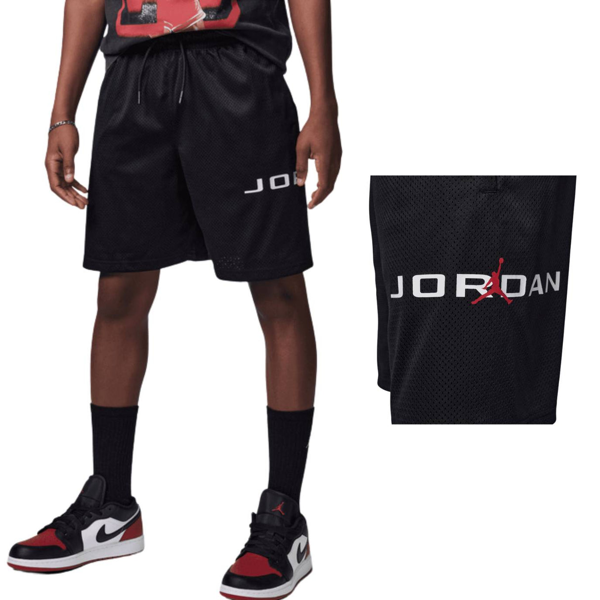 PANTALONCINO RAGAZZI JORDAN 95D667 023 DRI FIT NERO