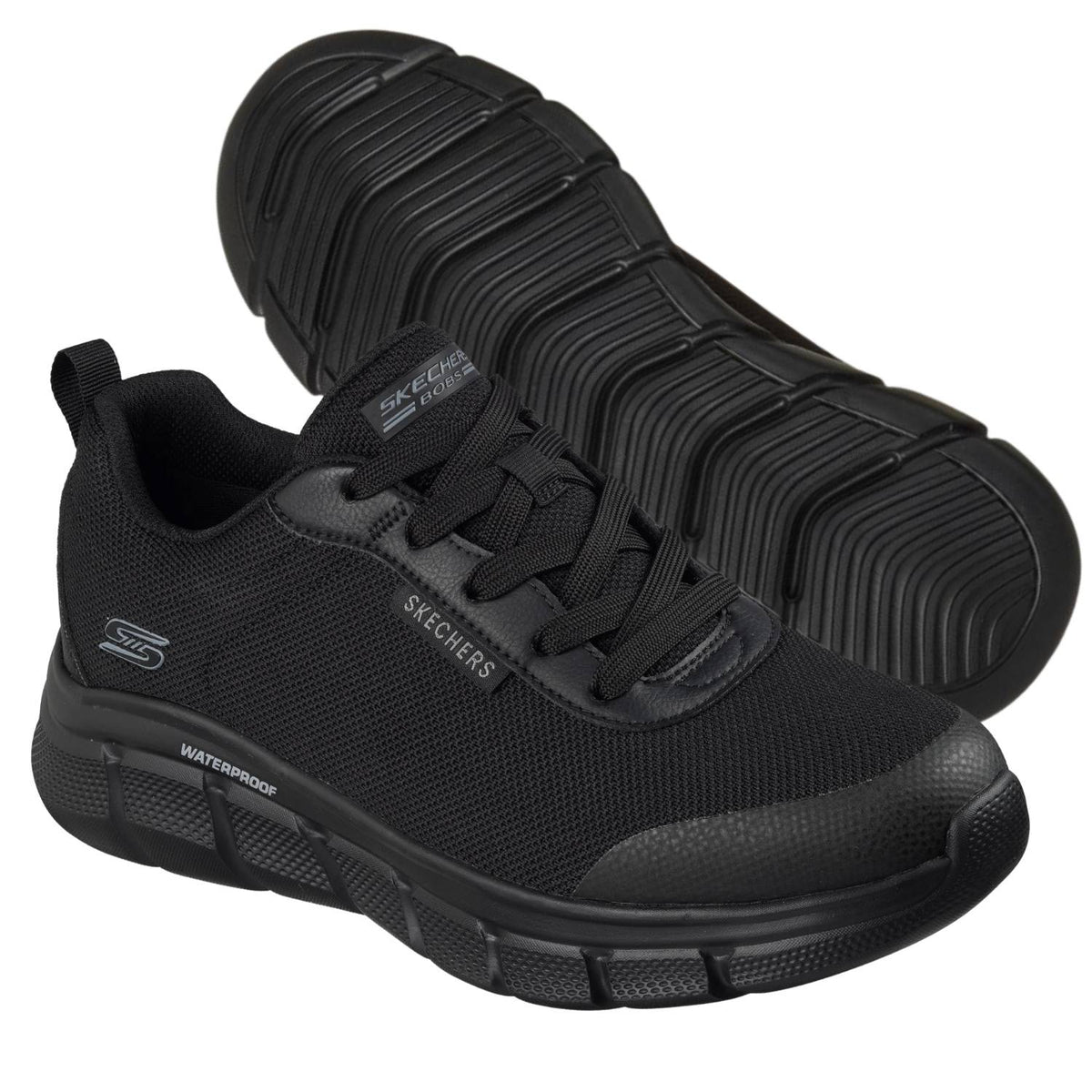 SCARPA SKECHERS 118111 BBK WATERPROOF BOBS NERO