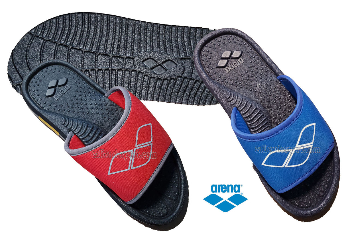 CHAUSSONS HOMMES ARENA GYM PISCINE NATATION MER 8043054 ROUGE BLEU