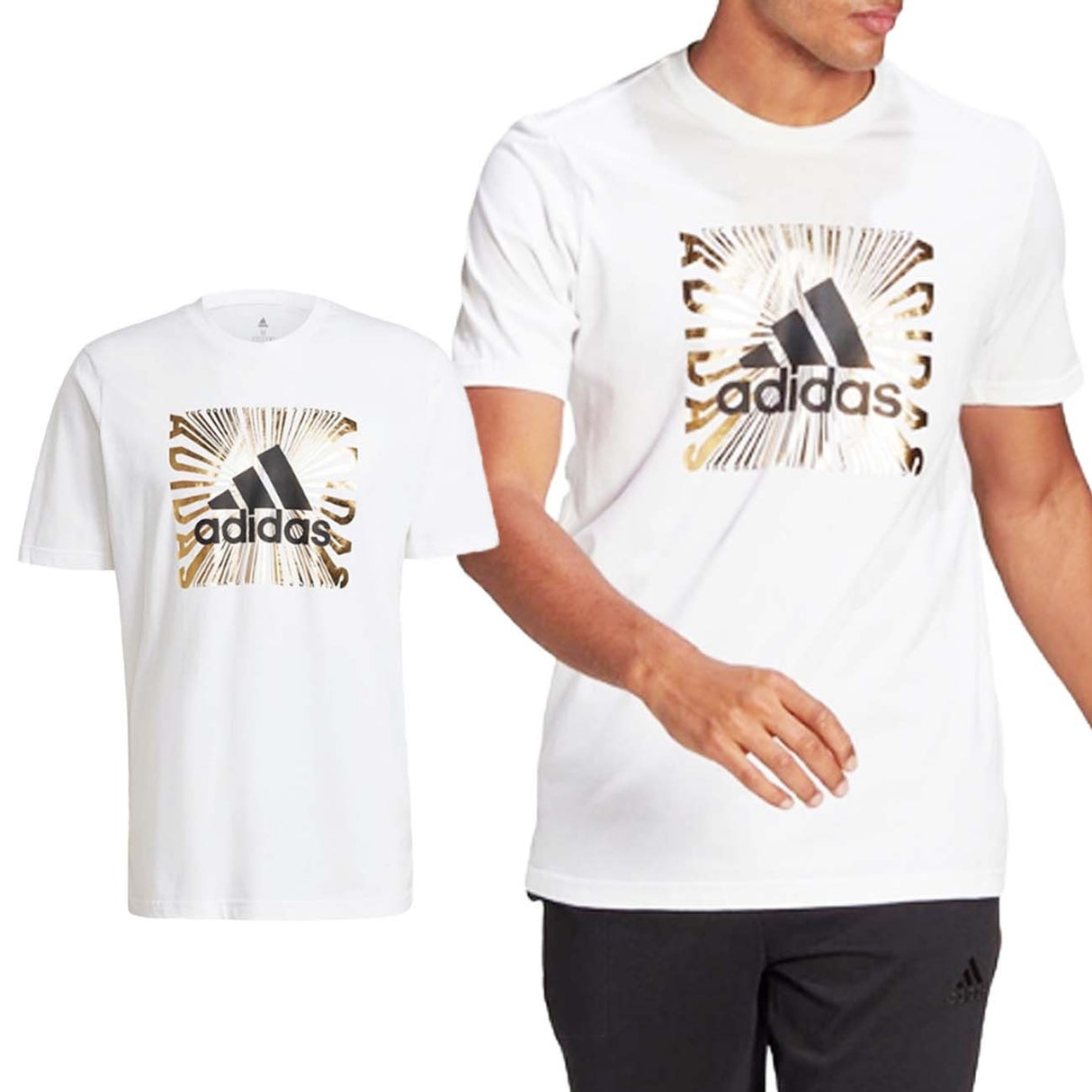 ADIDAS GL2392 M EXTMO WHITE COTTON T-SHIRT