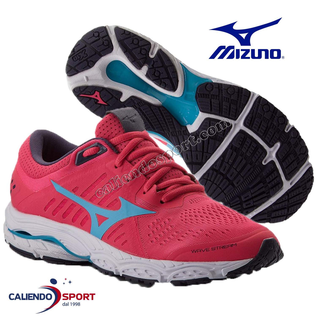 SCARPA MIZUNO DONNA J1GD181923 RUNNING CORSA WAVE STREAM PALESTRA ROSA
