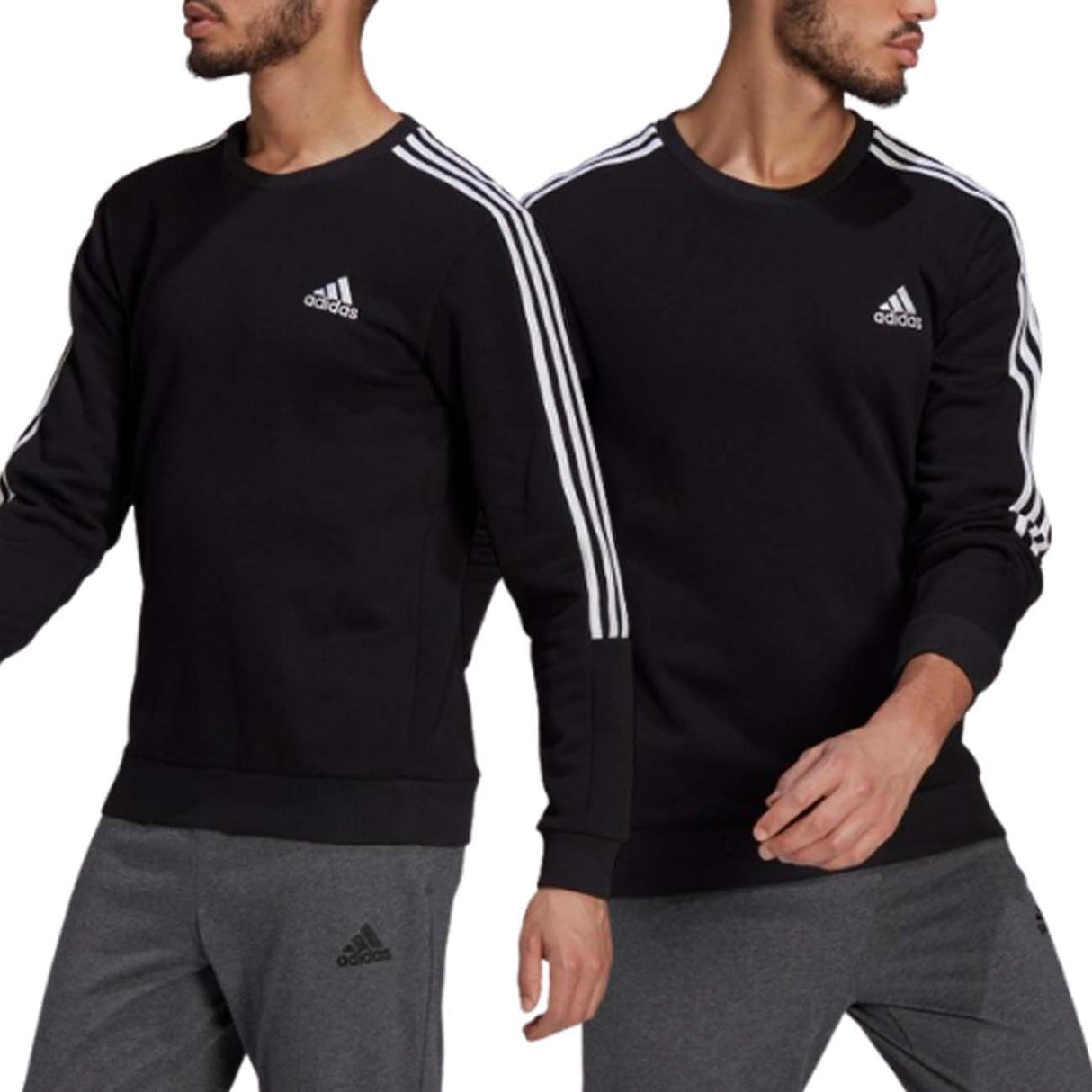 ADIDAS GK9579 ESSENTIALS FLEECE CUT 3-STRIPES SWEATSHIRT