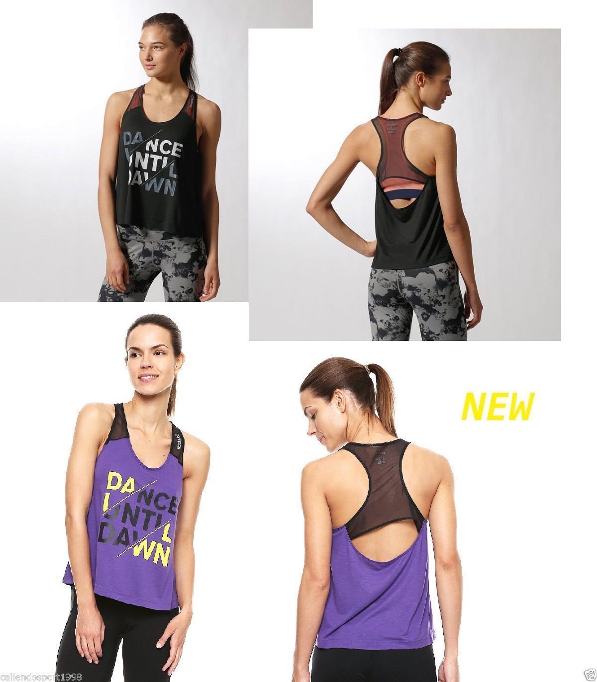 Donna Cannottiera reebok DF GRAFICO TANK2 Sport corsa Palest