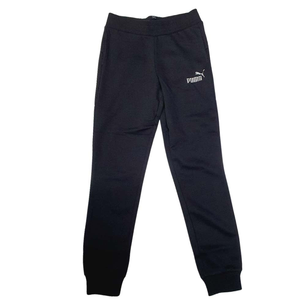 PANTALONE BAMBINE PUMA 682110 01 ESSENTIALS COTONE GARZATO NERO