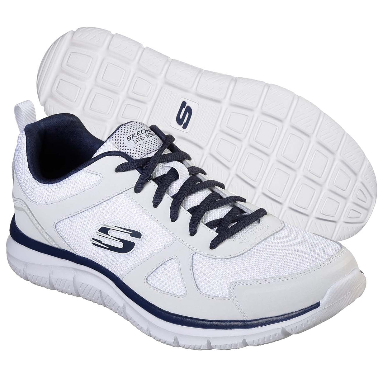 SKECHERS SHOE 52631 WNV TRACK SCLORIC WHITE