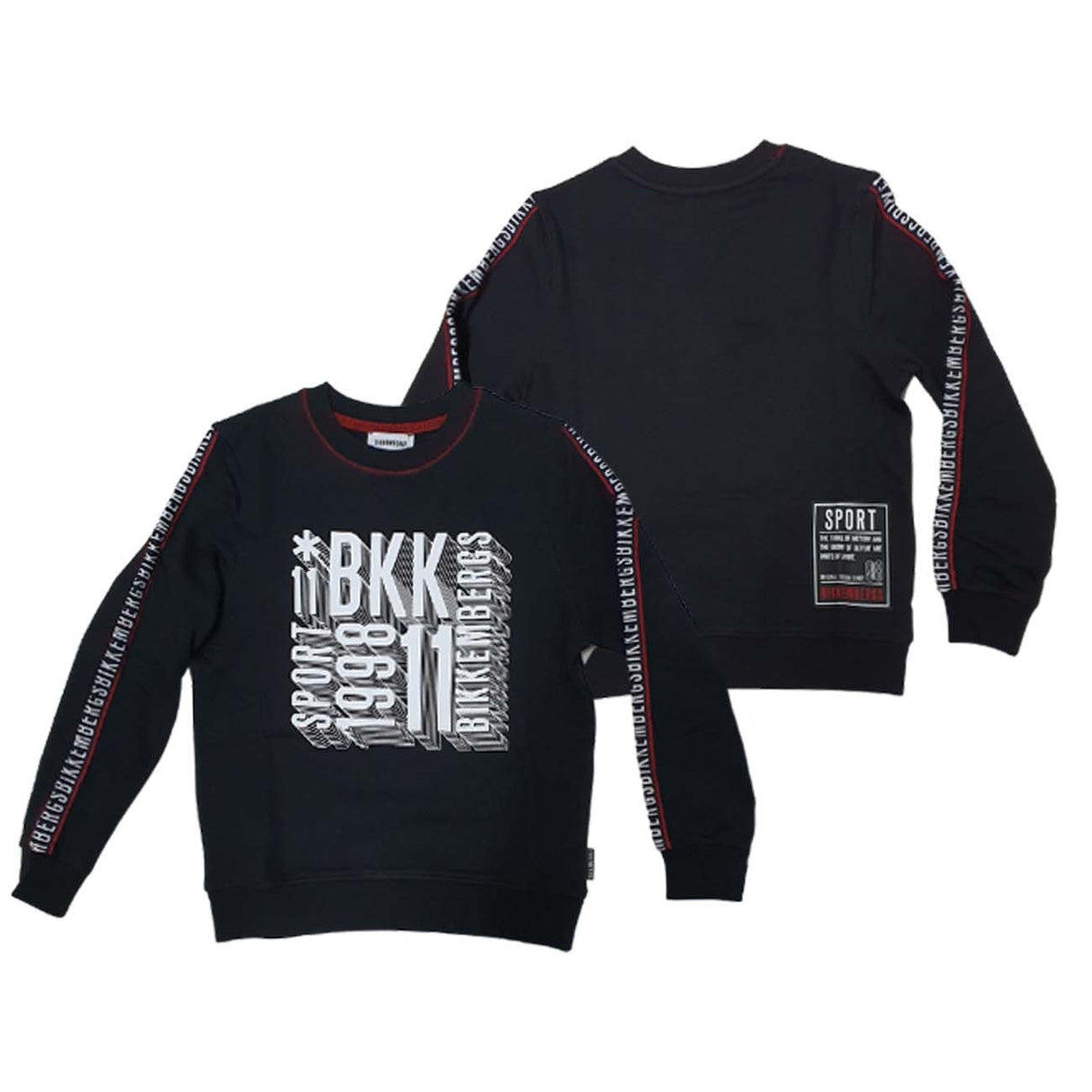 BIKKEMBERGS BK0452 SWEAT-SHIRT EN COTON POLAIRE POUR GARÇONS