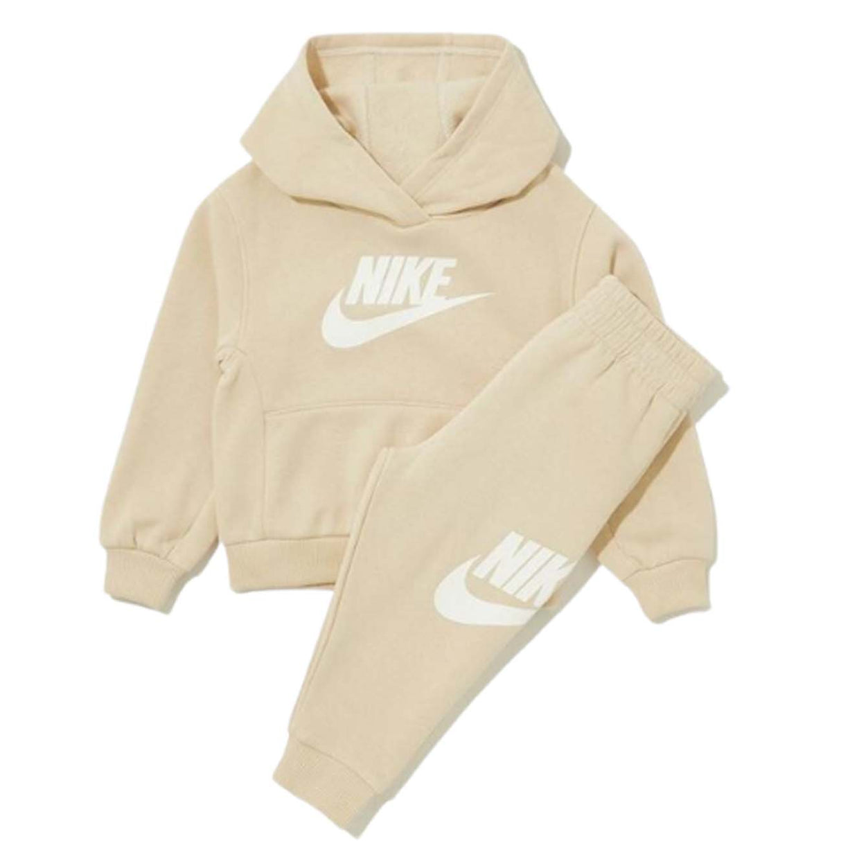 TUTA BAMBINI NIKE 66L135 X5C SPORTWEAR COTONE FELPATO BEIGE