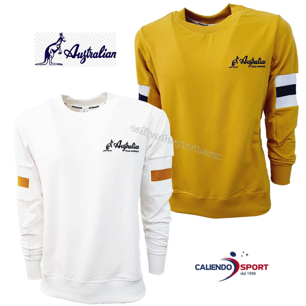 SWEAT-SHIRT AUSTRALIEN FE0009 COL ROND INSERT EN COTON POLAIRE