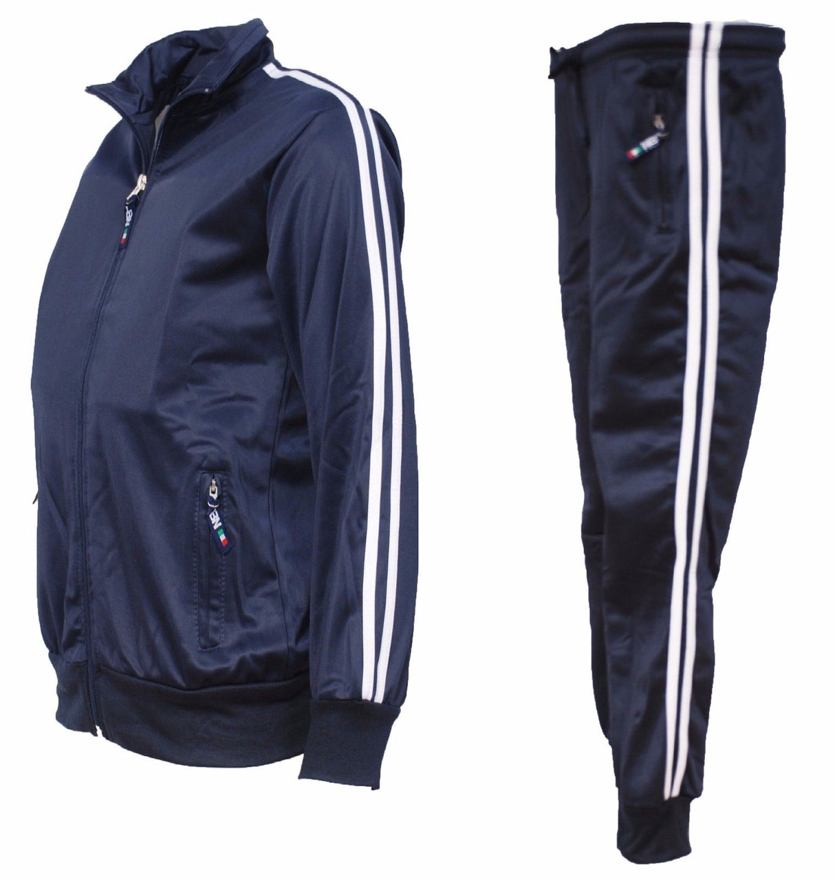 TUTA SCUOLA A807R BAMBINO UNISEX BLU STRISCE BIANCHE SPORT 3-13 ANNI JR PALESTRA