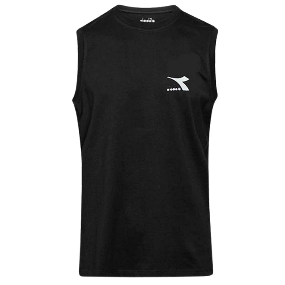 CANOTTA DIADORA 179758 CORE ESSENTIAL COTONE BIANCO E NERO