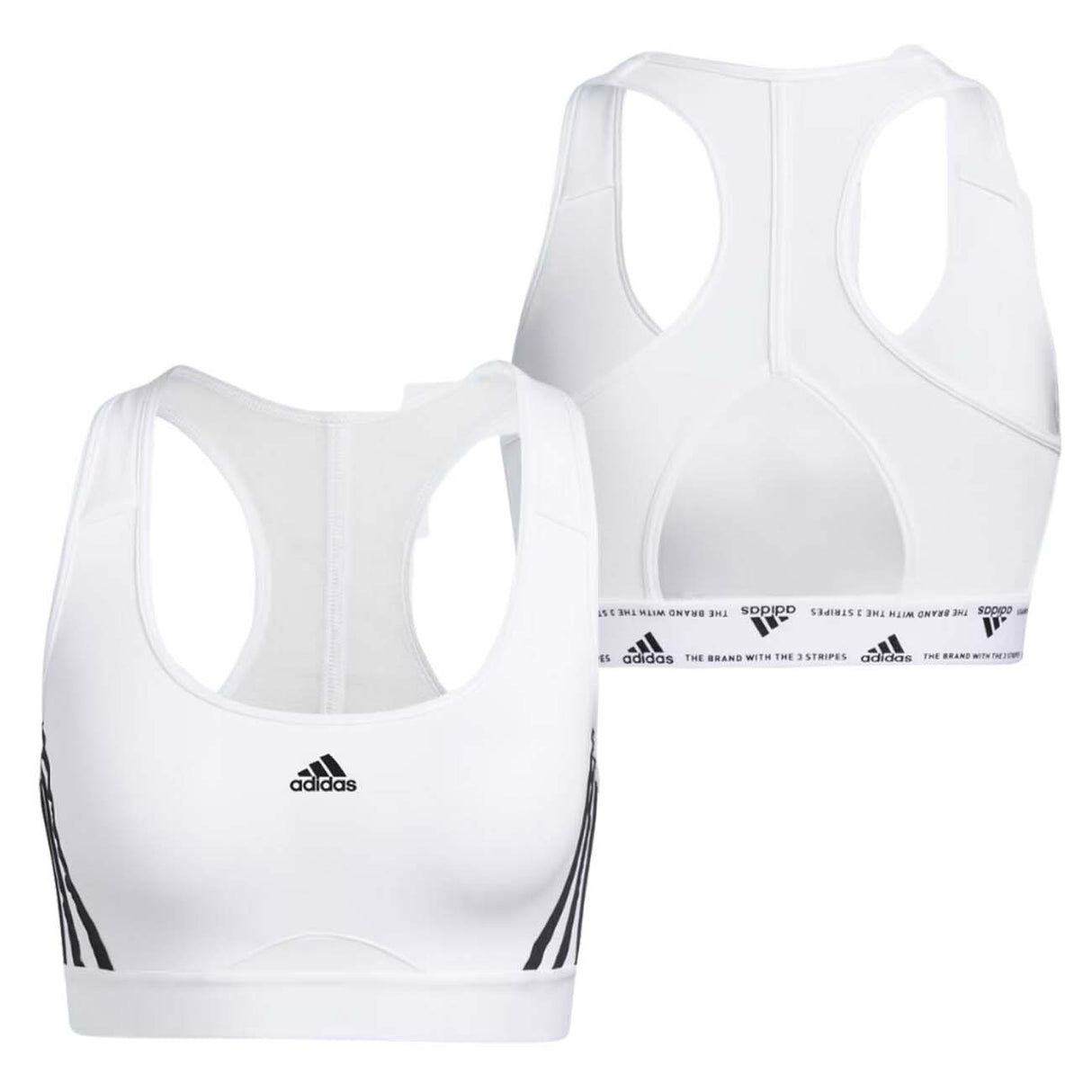 REGGISENO ADIDAS HC7897 TRAINING MEDIUM-SUPPORT BIANCO