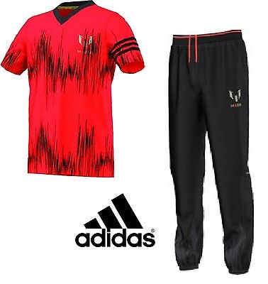 Boys Tracksuit Pants + T-Shirt Messi Adidas Aj6166 AK1978 Football 11/12 YEARS