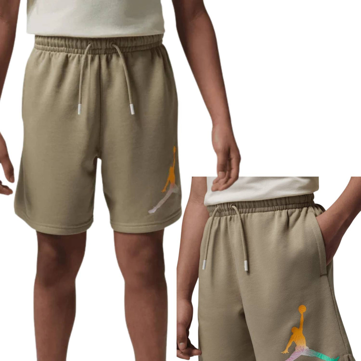 PANTALONCINO RAGAZZI JORDAN 95F797-X1T BEIGE