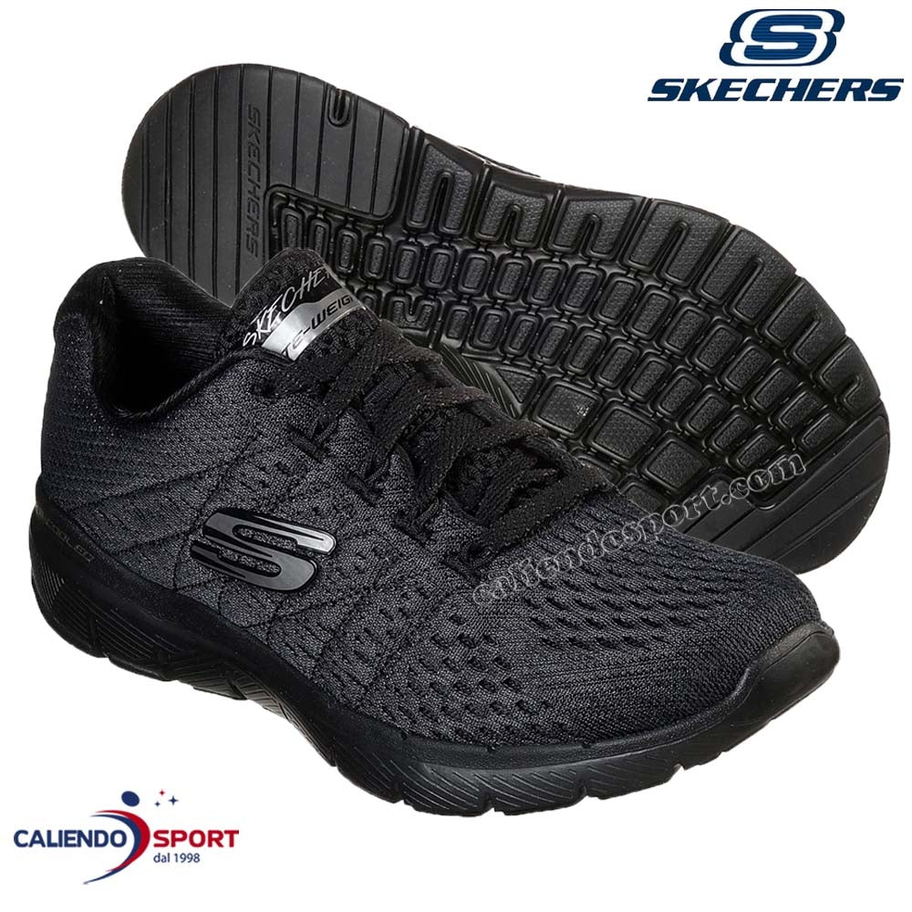 SCARPA SKECHERS DONNA 13064 BBK BLU FLEX APPEAL 3.0