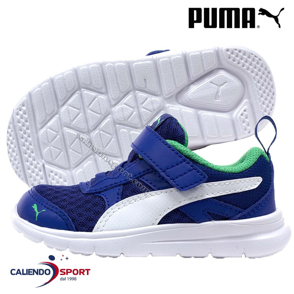 SCARPA PUMA BAMINO 190684 10 AZZURRO STRAPPO FLEX ESSENTIAL