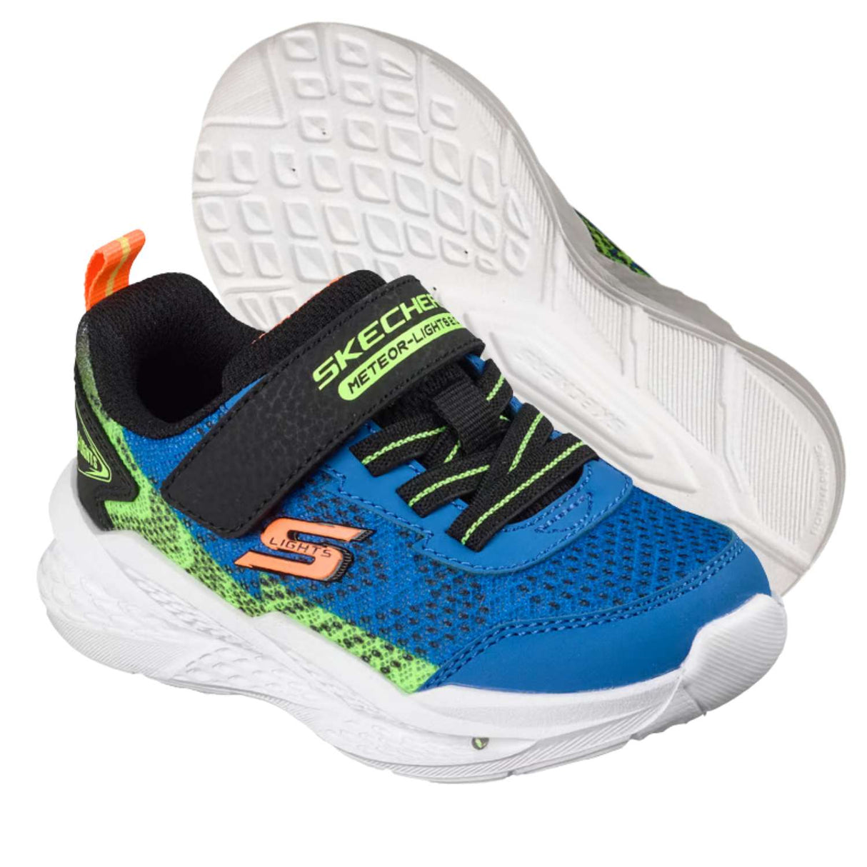 SCARPA BAMBINI SKECHERS 401490N BLBK METEOR LIGHTS 2.0 LUCI