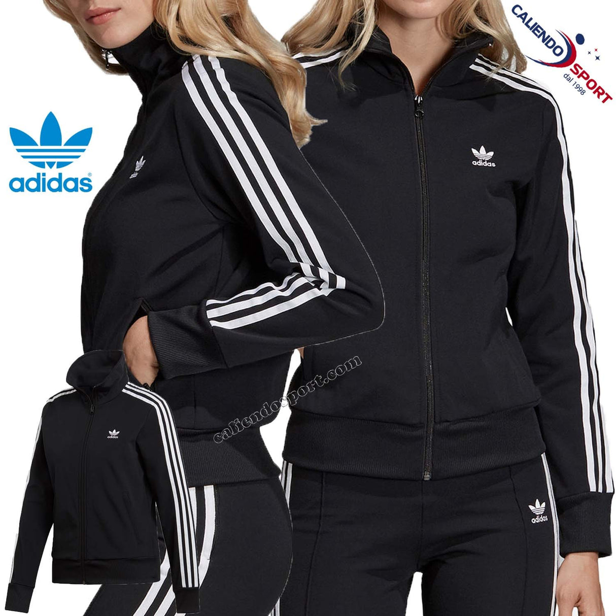 ADIDAS ORIGINALS WOMEN'S JACKET DV2557 BLACK WHITE STRIPES SPORT CASUAL