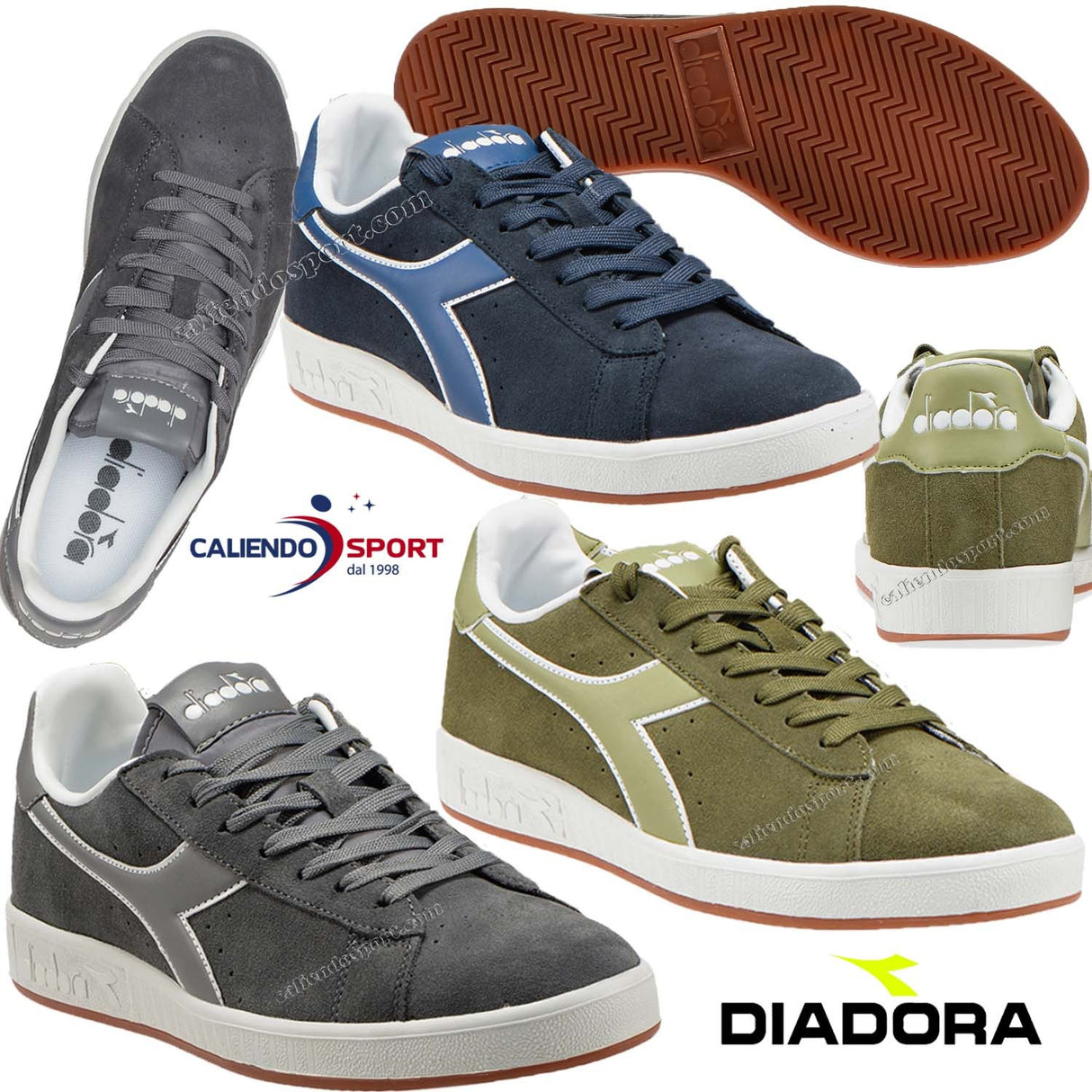 BASKETS BASSES DIADORA HOMMES FEMMES GAME S 173754 75070 70431 60065 GRIS VERT BLEU