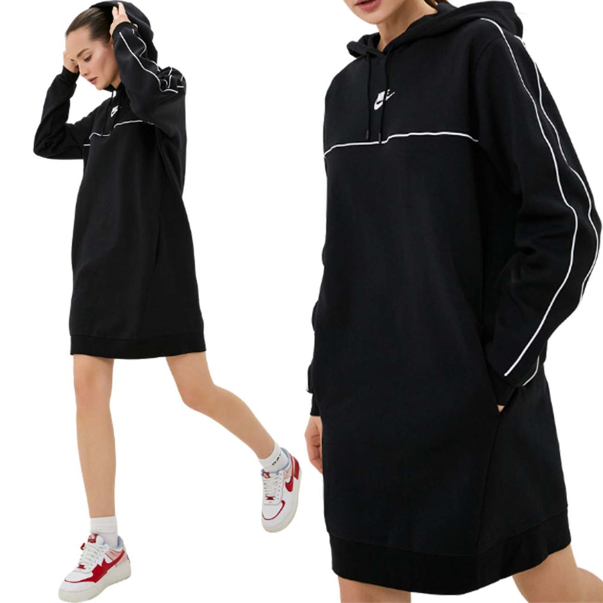 VESTITO NIKE DNNA DM6049 010 NERO COTONE