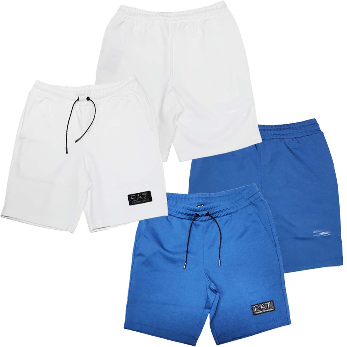 ARMANI EA7 3RPS75 PJARZ WHITE BLACK SHORTS