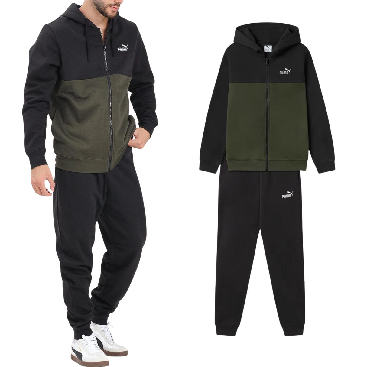 TUTA PUMA 692158 70 ESSENTIALS CAPPUCCIO COTONE FELPATO