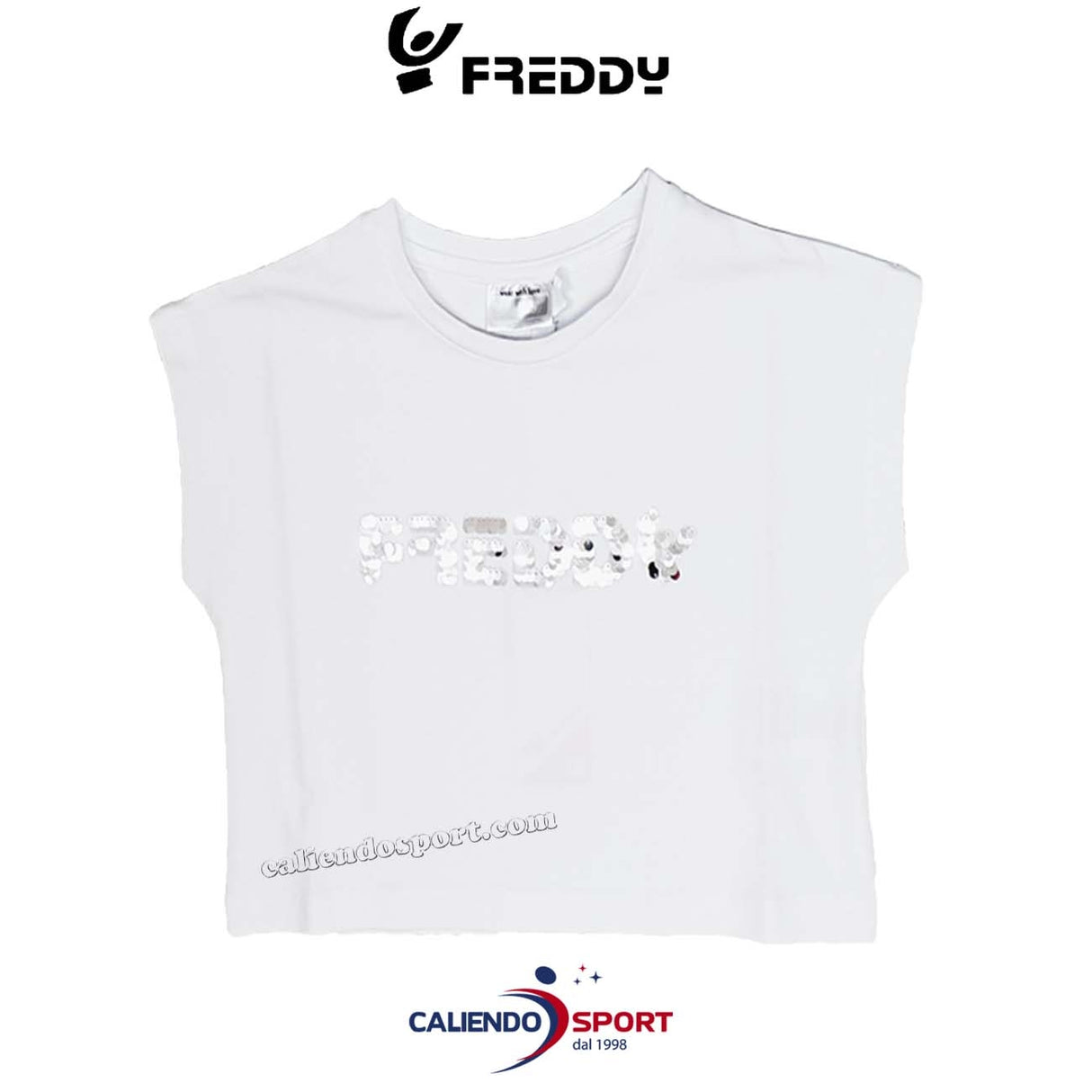 T-SHIRT FILLE EN COTON BLANC FREDDY FR0012