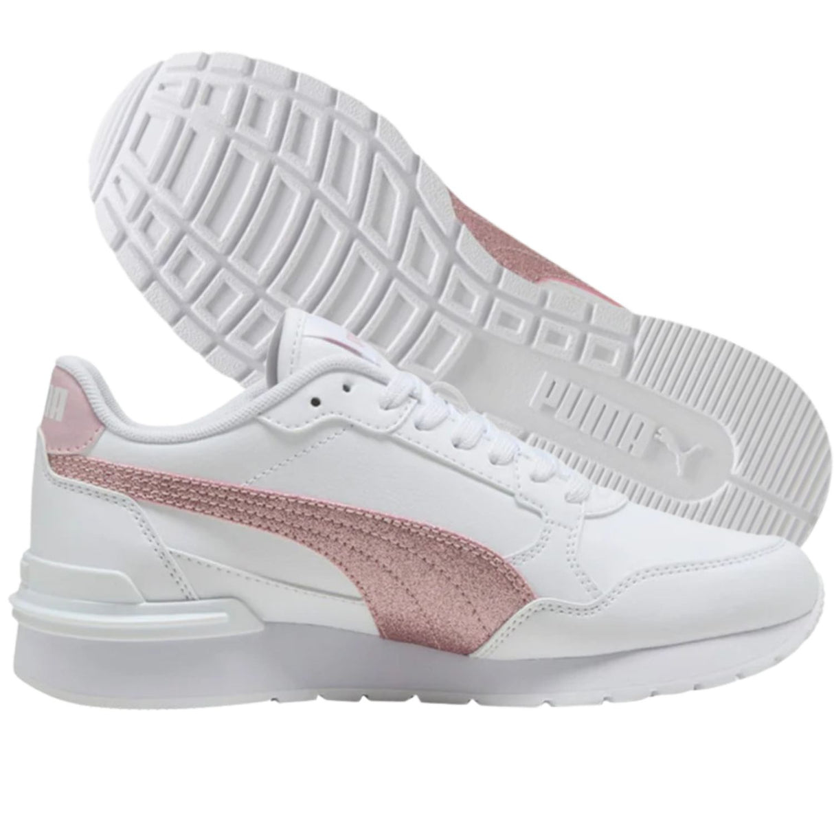 SCARPA DONNA PUMA 401586 02 RUNNER V4 GLITTER BIANCO