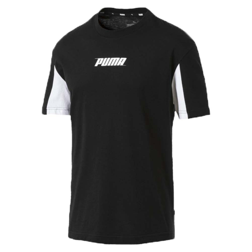 T-SHIRT HOMME PUMA 854152 01 02 BLANC NOIR COTON REBEL
