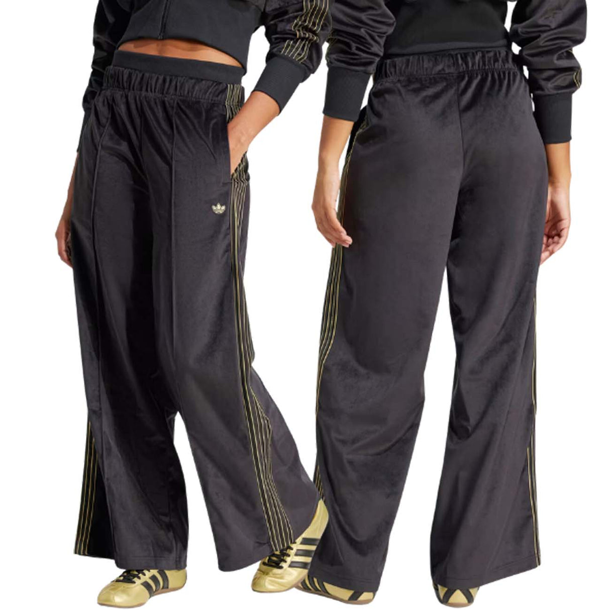 PANTALONE DONNA ADIDAS JI5755 VELOUR TRCKPANT NERO
