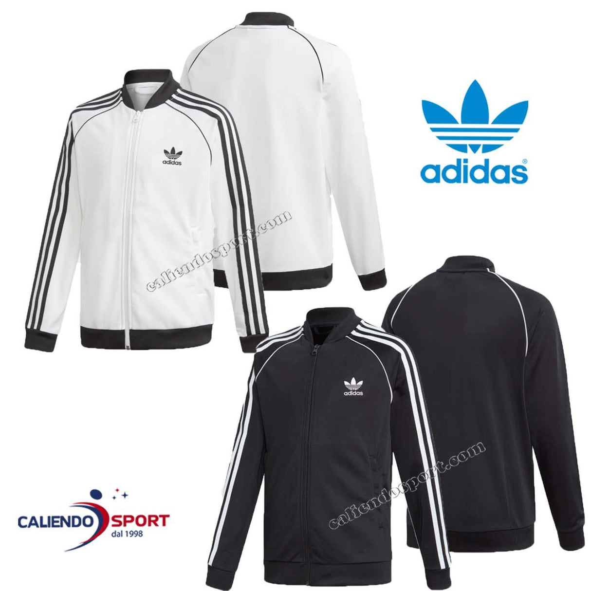JACKET BOYS DV2897 DV2896 ADIDAS ORIGINALS WHITE BLACK TRACK