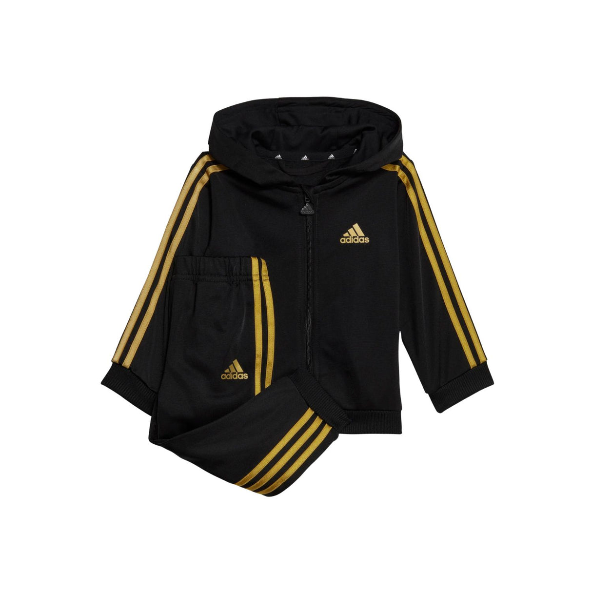 TUTA BAMBINI ADIDAS HR5874 NERO ORO ACETATA