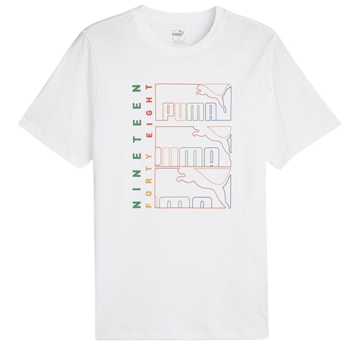 T-SHIRT PUMA 680173 02 GRAFHIC BIANCO SUMMER COTONE