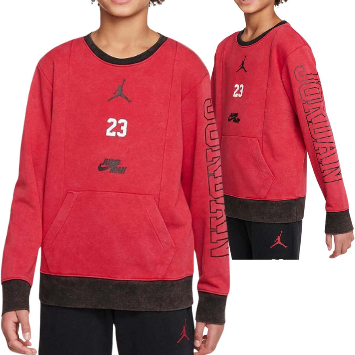 FELPA RAGAZZI JORDAN 95B210 R78 JUMPMAN COTONE GARZATO