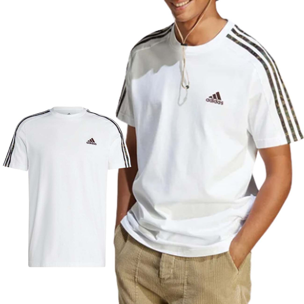 T-SHIRT ADIDAS IC9343 ESSENTIALS COTONE BIANCO