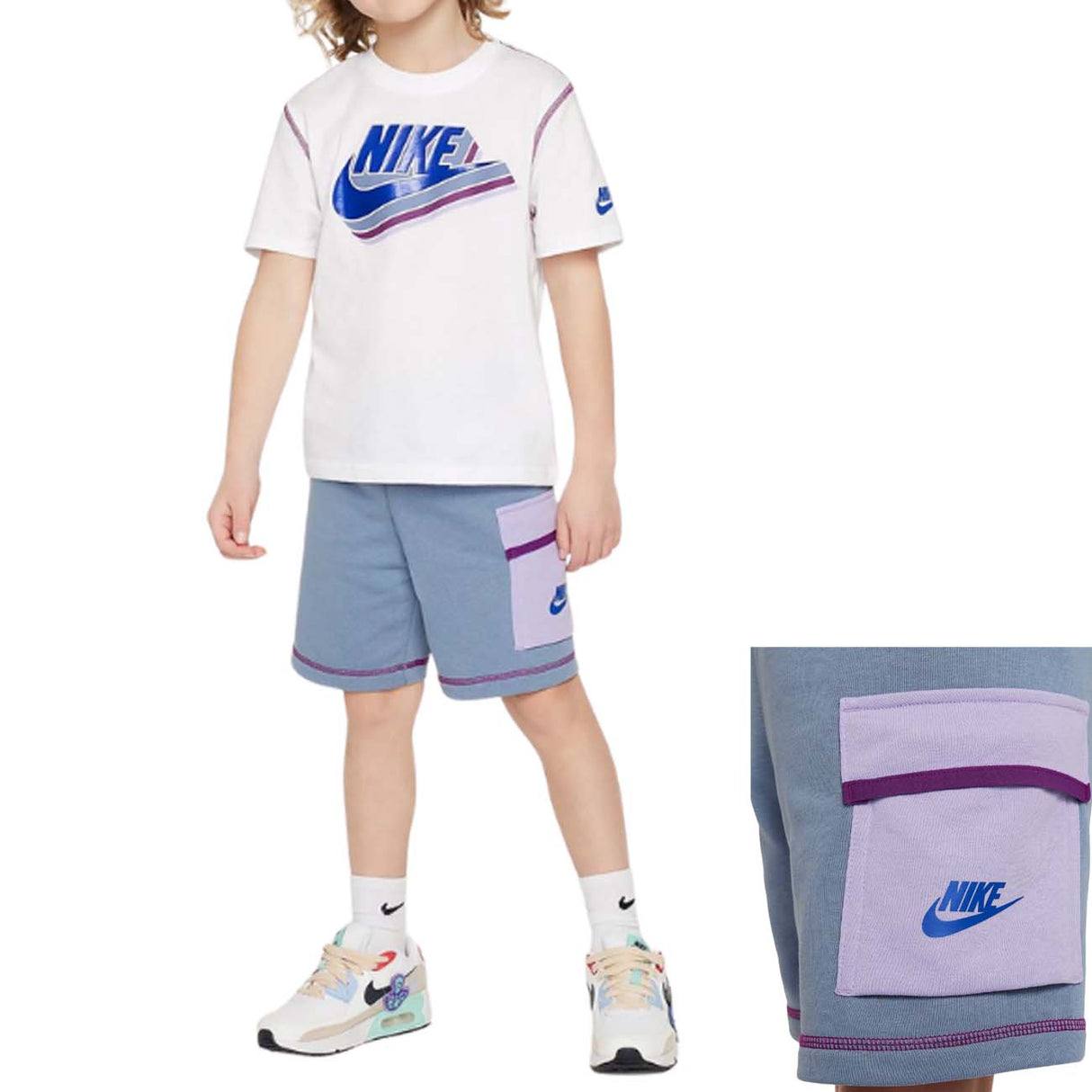 COMPLETO RAGAZZI NIKE 86M034 66M034 U9E PANTALONCINO+T-SHIRT