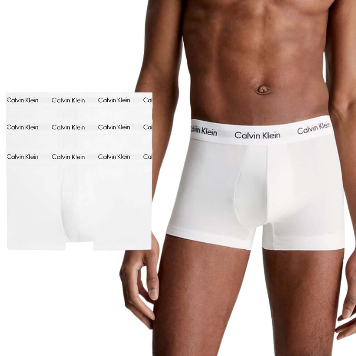 CALVIN KLEIN U2664 100 MEN'S BOXER LOW WAIST 3 PIECES