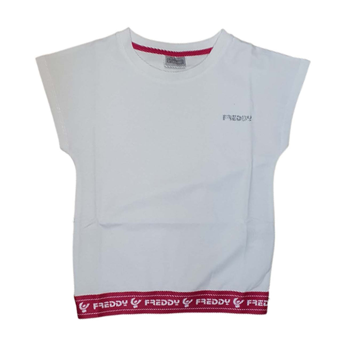 T-SHIRT FILLE EN COTON BLANC FREDDY FR1288