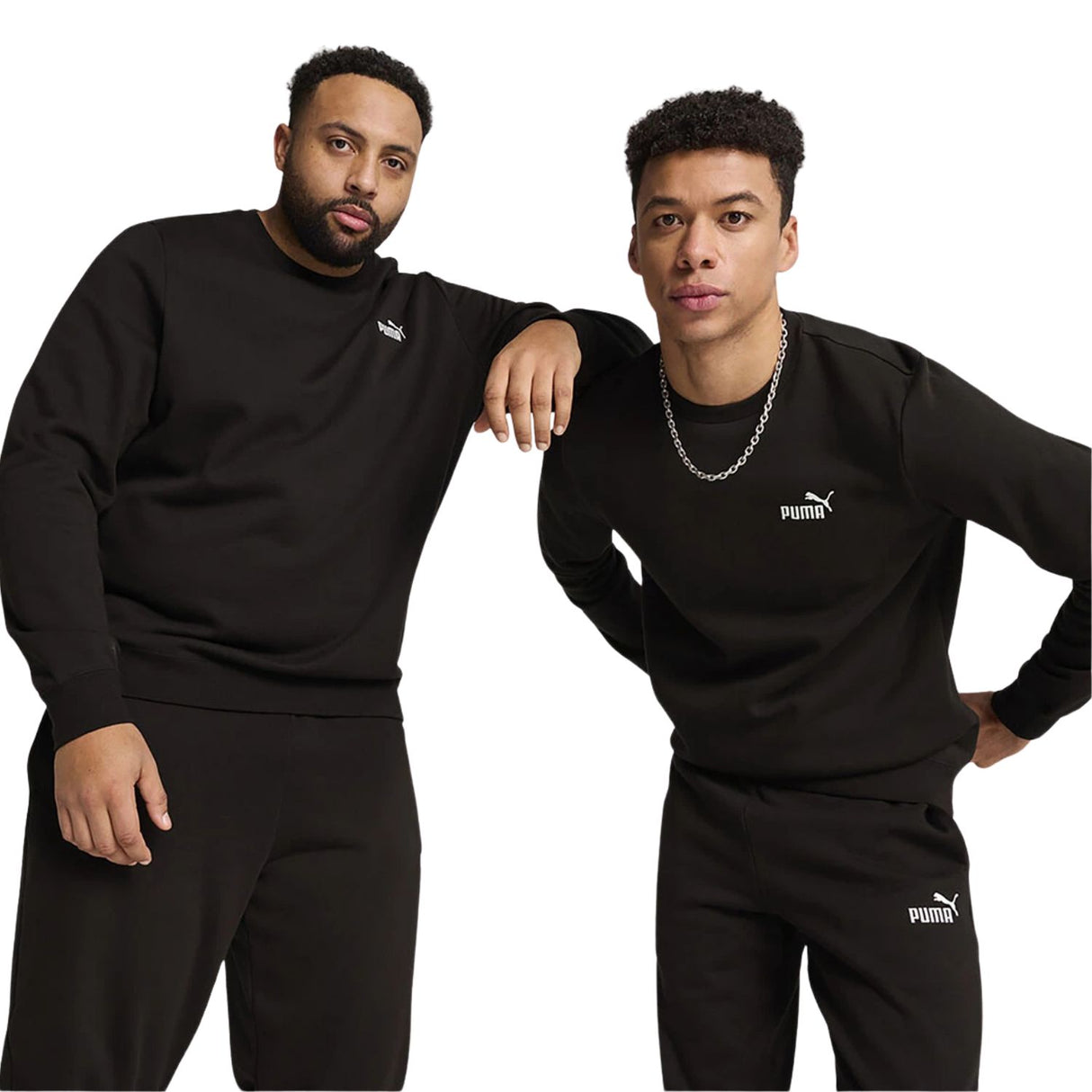 FELPA PUMA 682562 01 ESSENTIALS COTONE FELPATO NERO