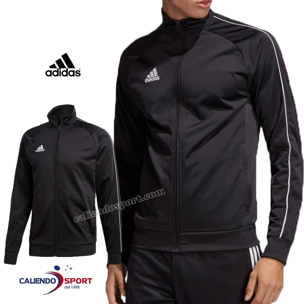 VESTE ADIDAS POUR HOMMES CE9053 CORE 18 ACETATE NOIRE
