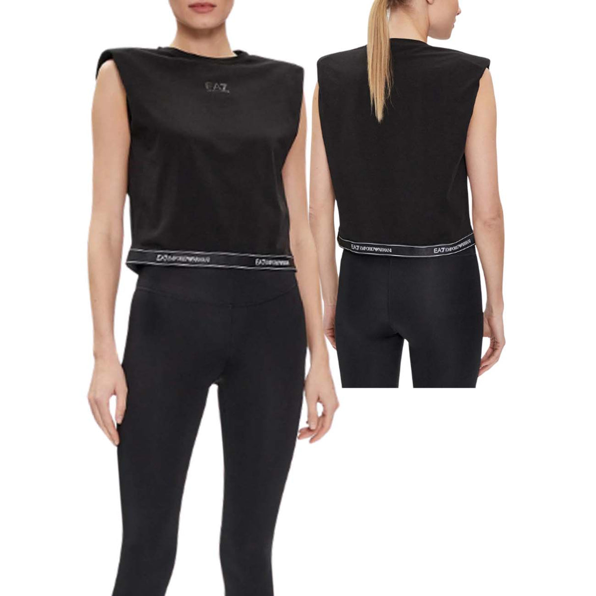 T-SHIRT DONNA ARMANI EA7 E24 3DTT22 TJ6SZ 100 NERO