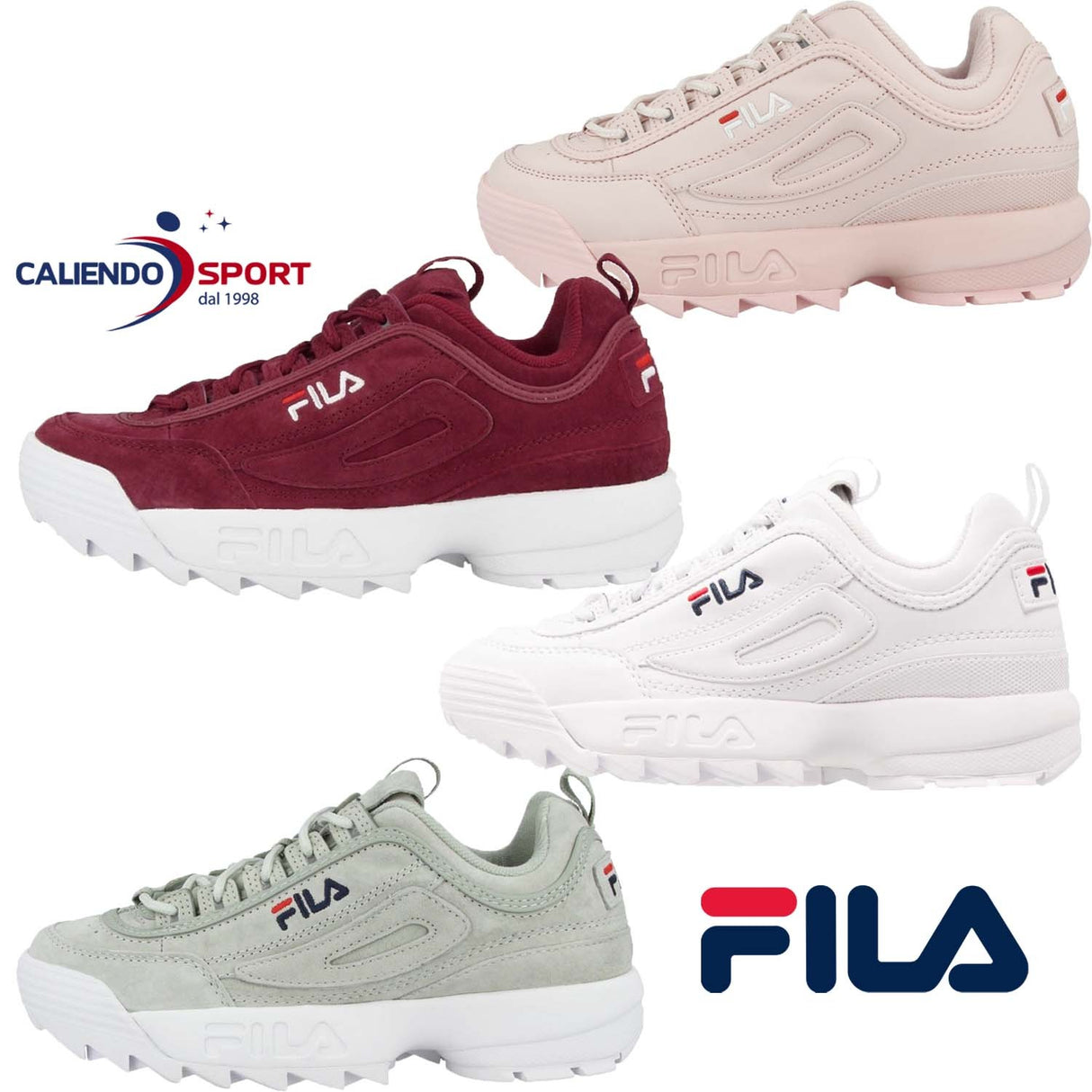 SCARPA FILA DISRUPTOR UOMO DONNA 1010302 GREY MARSALA PEACH WHIP S LOW WMN C