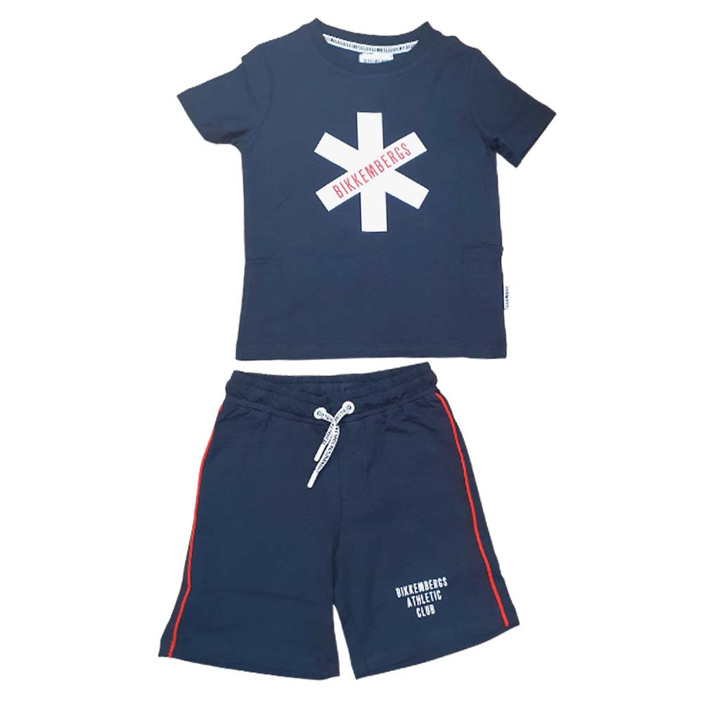 COMPLETO BAMBINI BIKKEMBERGS BK1020 COTONE T-SHIRT+PANTALONCINO