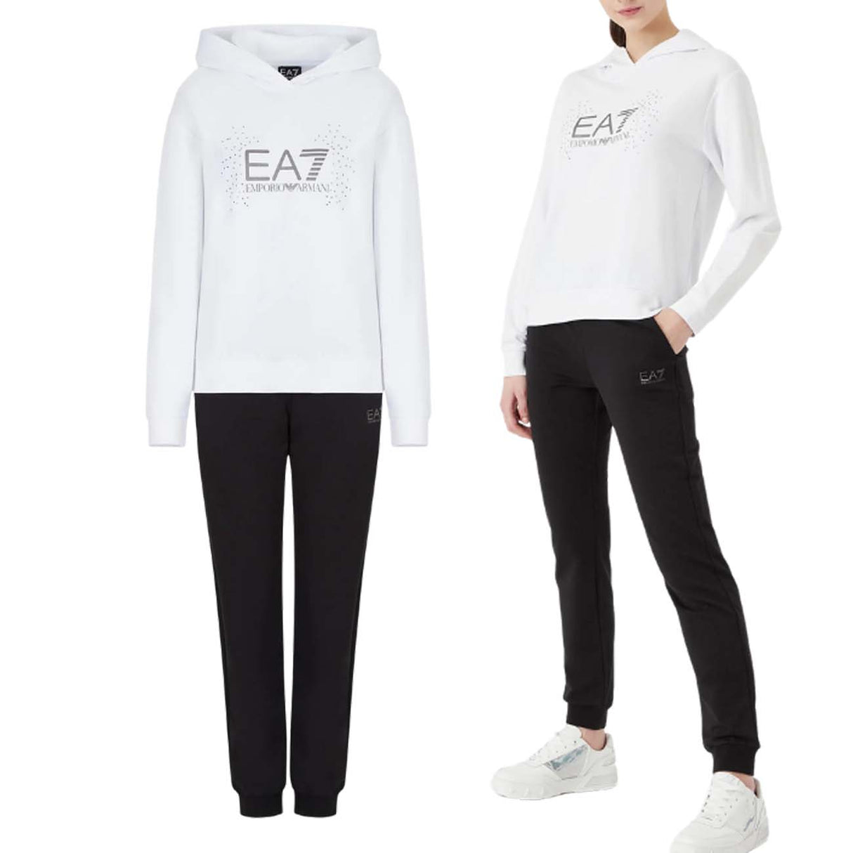 TUTA DONNA ARMANI EA7 6LTV60 TJEAZ COTONE GARZATO