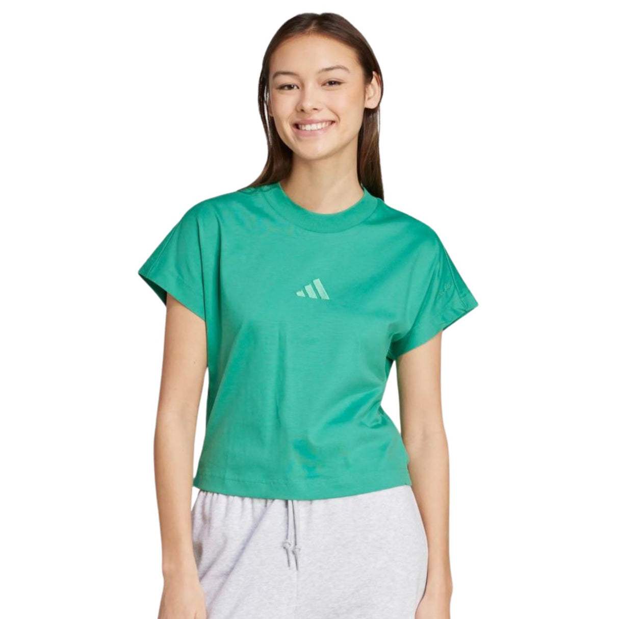 SHIRT DONNA ADIDAS JJ1240 SZN VERDE COTONE