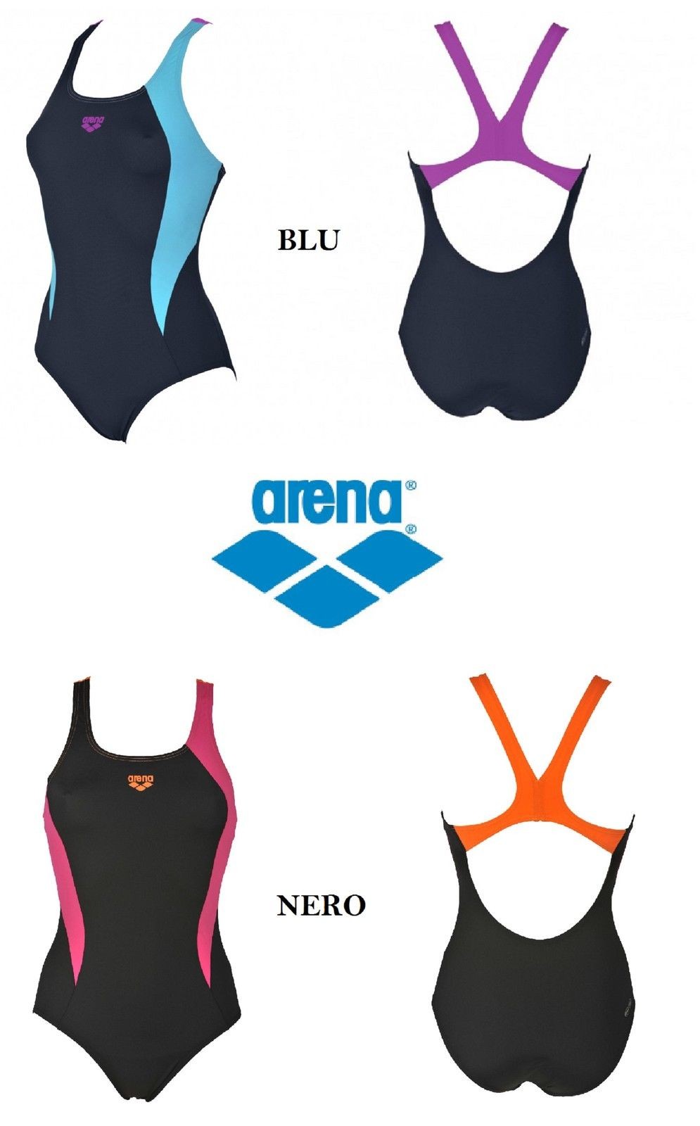 ONE PIECE SWIMSUIT WOMEN'S POOL ARENA Swimming Sea W DIRECTUS ONE P Black BLUE 1A66178
