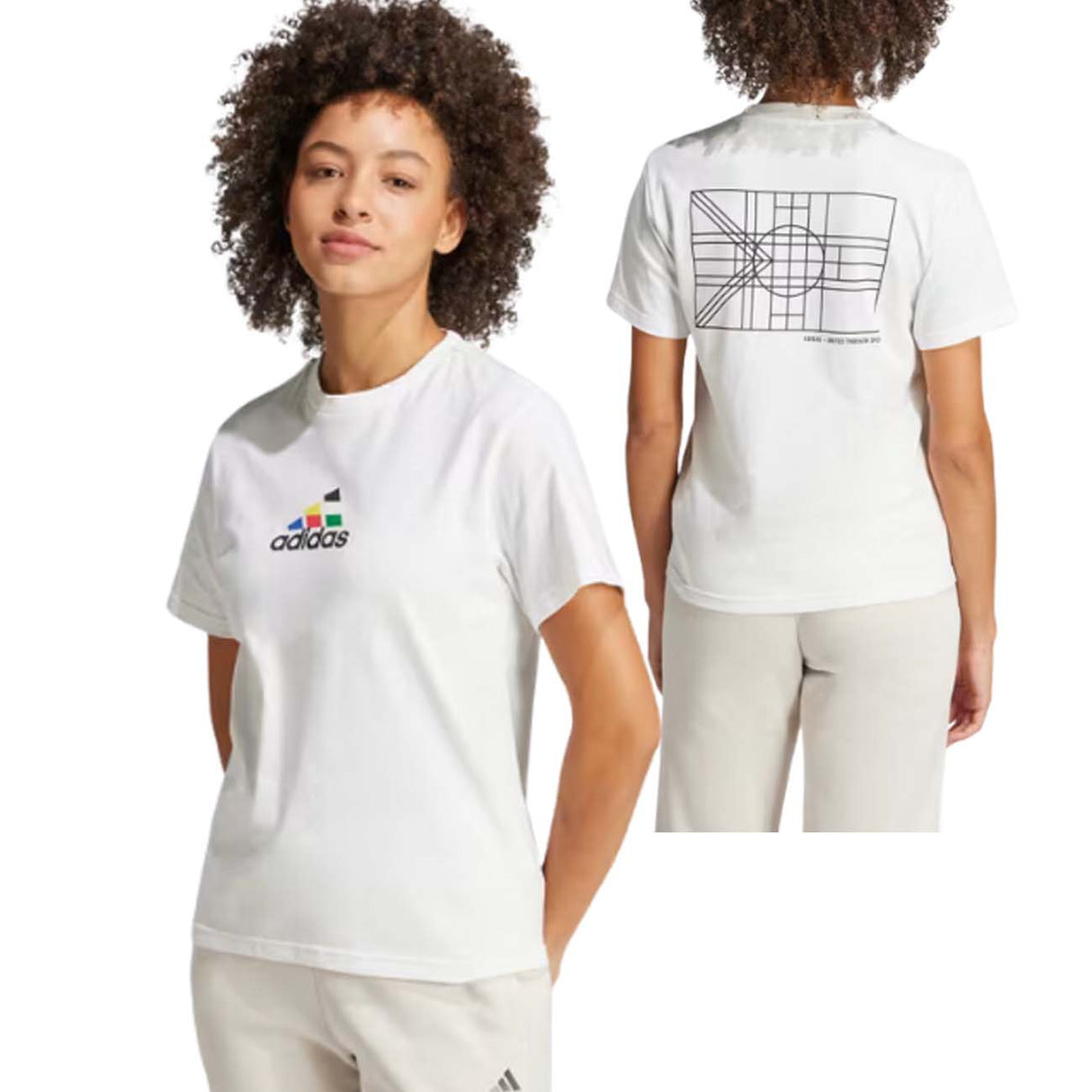 T-SHIRT RAGAZZE ADIDAS IW5170 GRAFICA HOUSE BIANCA
