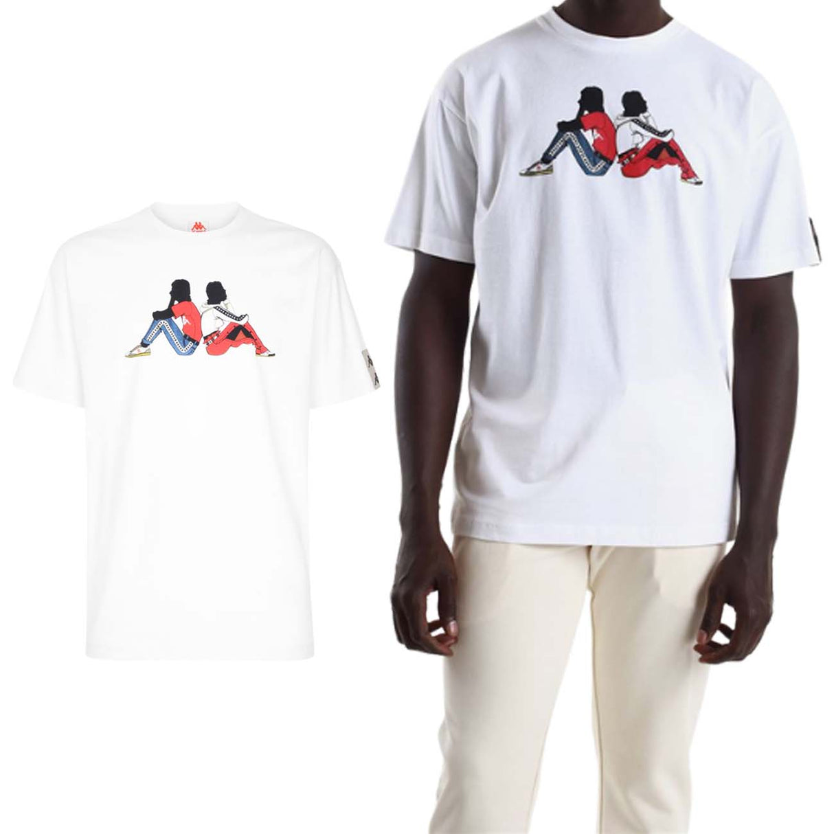 KAPPA 321677W 222 BANDA POP WHITE MEN'S T-SHIRT