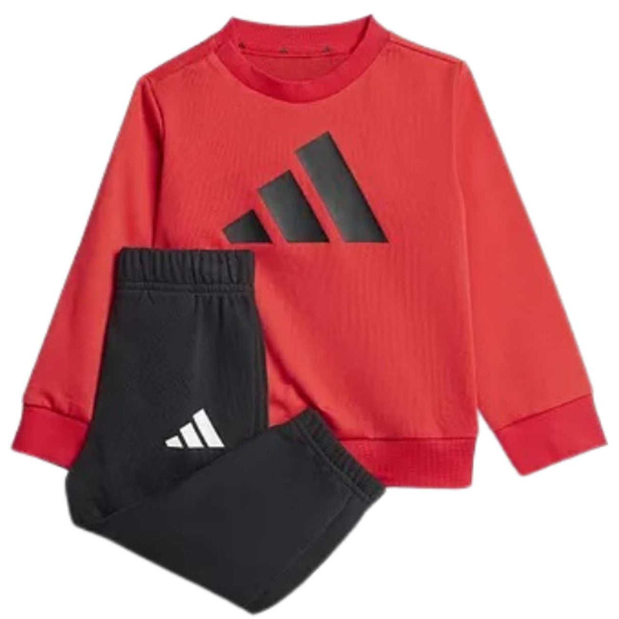 TUTA BAMBINI ADIDAS JC9647 ROSSO COTONE GARZATO