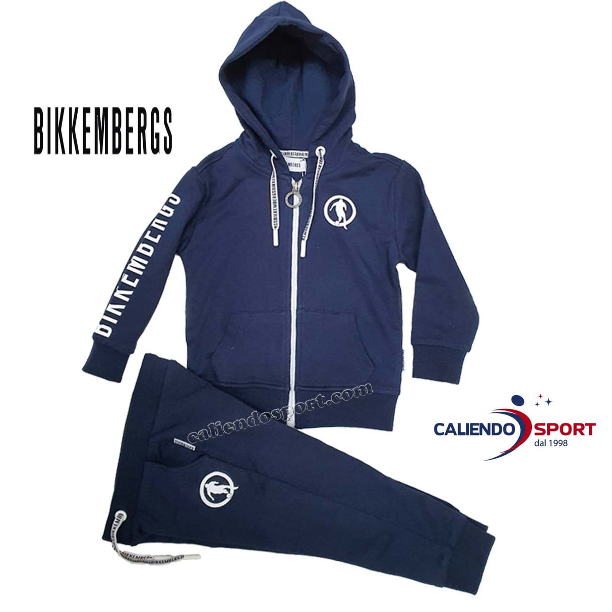 BIKKEMBERGS BK0289 003 BLUE COTTON CHILDREN'S TRACKSUIT