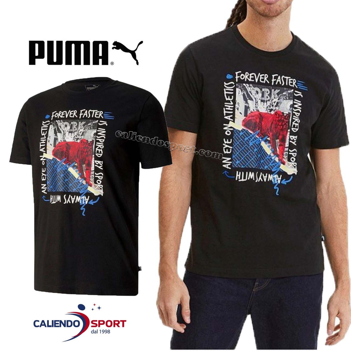 T-SHIRT COL ROND NOIR PUMA 581915 01